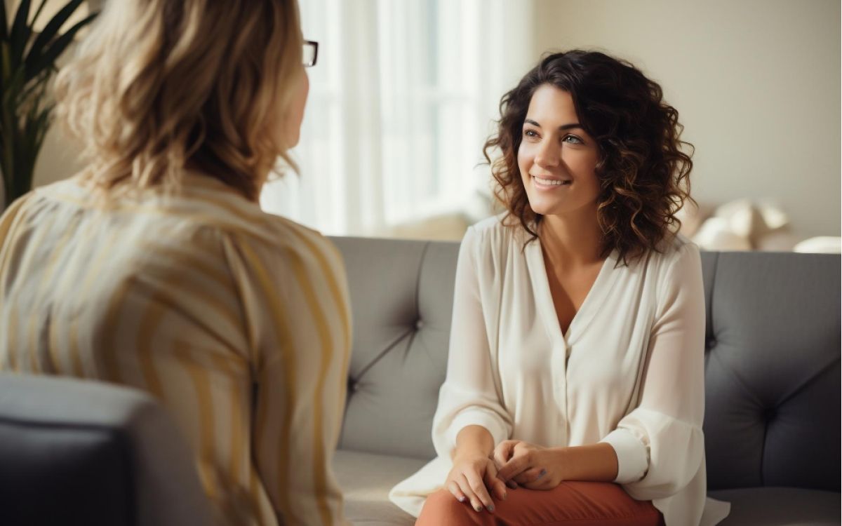 Two women in a therapy session